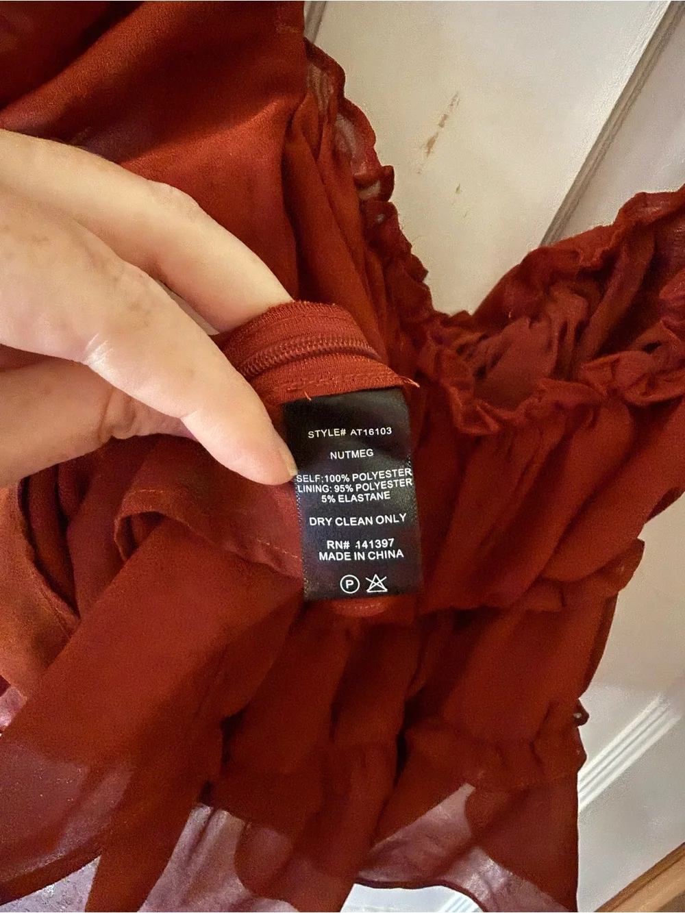 ASTR The Label Nutmeg Ruffle Short Sleeve Chiffon Blouse